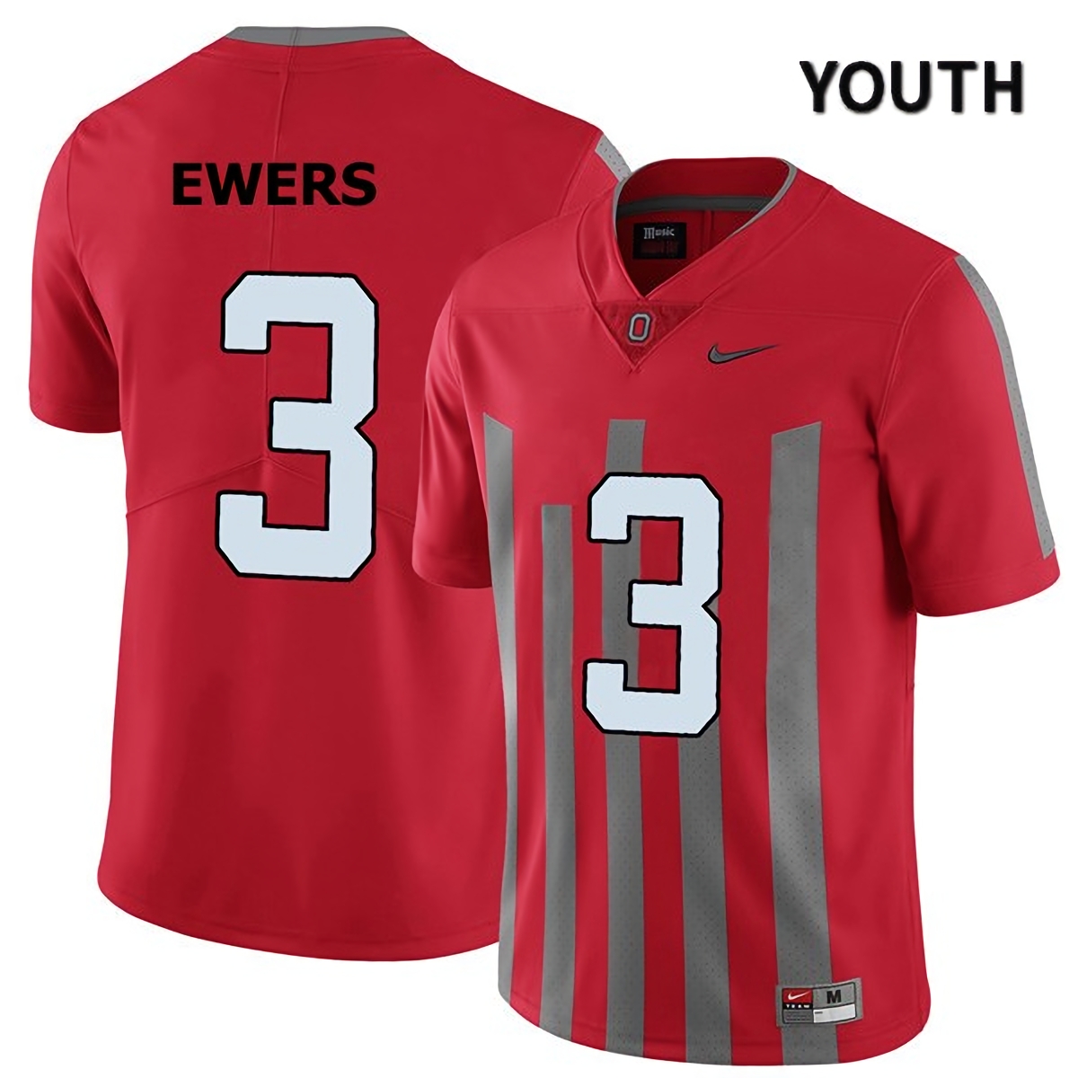 Quinn Ewers Ohio State Buckeyes Youth NCAA #3 Elite Red College Stitched Football Jersey RPT6456VT